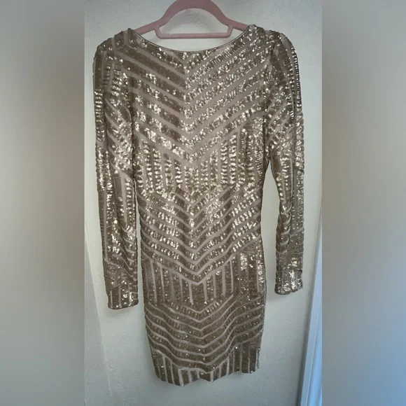 dress the population gold Dress The Population Reign Gown main image 0